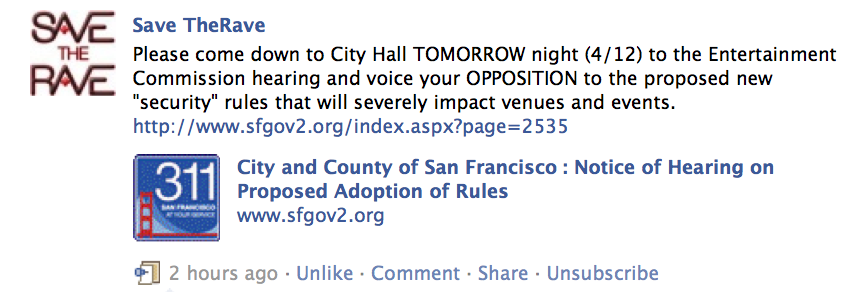 Save the Rave: Come down to City Hall TOMORROW night