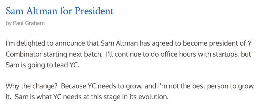 Sam Altman for President